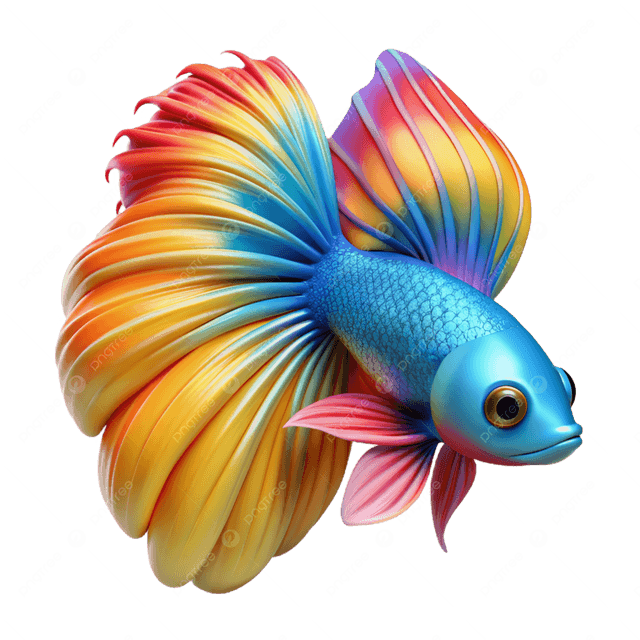 Colorful betta fish